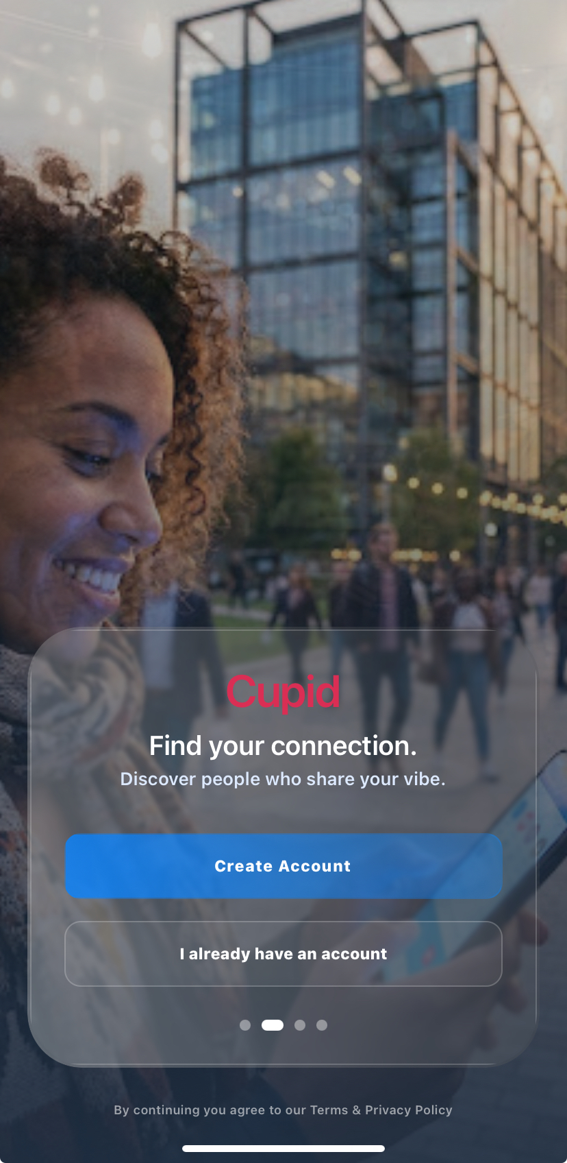 Cupid Discover screen